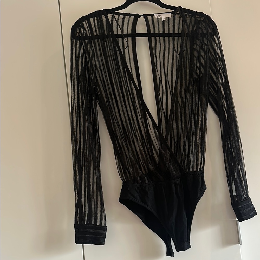 by the way. Black Asymmetrical Cut Out Bodysuit